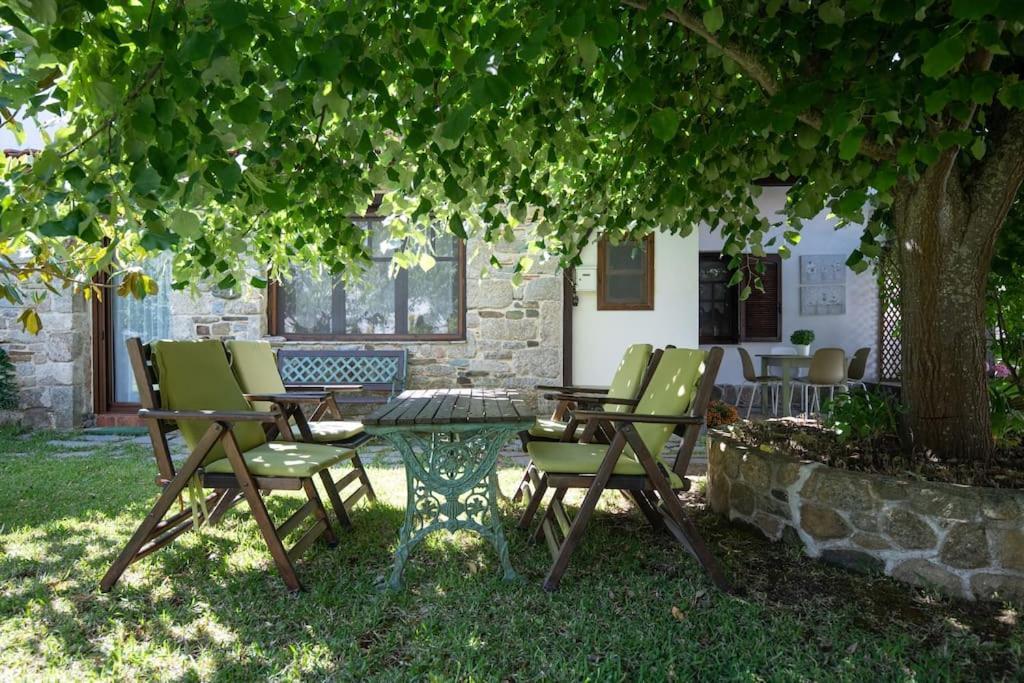 Traditionelles Appartement Athos Shadow Am Meer Paralia Sikias Exteriör bild